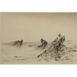 ARTHUR BRISCOE The Seine Net Etching Signed #60/75 18 x 27.