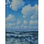 ROBERT JONES Sea and Clouds Oil on Canvas laid down Signed Dated and titled on the back 2002 55 x