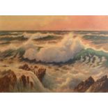 DOUGLAS PINDER The Cornish coast Watercolour Signed 59 x 83cm