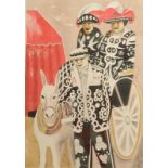 RICHARD PLATT Pearly King and Queen for the Coronation circa 1953 Three colour lithograph Signed