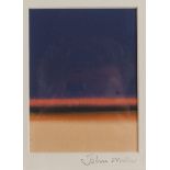 JOHN MILLER Beach Horizon Gouache Stamp signed Inscribed on the back 13 x 10 cm