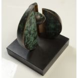CHRIS BUCK Wise Men Never Try Bronze sculpture #1/9 and initialled 2005 Height including slate