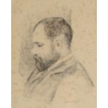 AUGUSTE RENOIR Portrait of Ambrose Vollard Lithograph Signed to the print 25.5 x 20.
