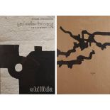 EDUARDO CHILLIDA Composition Print on brown paper 80 x 55 cm Plus one other piece by the same