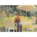 PATSY FARR In a Tamar Valley Garden Pastel Signed 1987 27 x 36 cm