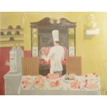 RICHARD PLATT The George and Vulture Chop House circa 1954 Three colour lithograph Signed and