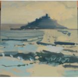 LUCIE BRAY St Michael's Mount Oil on board Monogrammed 22 x 22cm The Bray family have long been