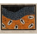 PETER FOX Xanthus River Wood cut Signed and titled Numbered 8/20 11 x 14 cm