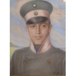 Portrait of a Prussian officer Pastel Initialled B K K ? Dated 1819 64 x 50cm