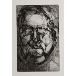 DAVID FERGUSON Male Portrait Etching x 9 (all similar) 28 x 18 cm