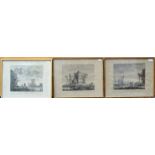 PIERRE CHARLES CANOT Petite Marine Angloise Two engravings 27 x 30 cm (plate size) Plus a similar