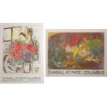 MARC CHAGALL Pace/Columbus (pair) Exhibition Posters 1974 60 x 90 cm