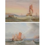 Follower of SAMUEL OWEN A pair of marine watercolours Each 14.