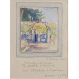 STANHOP ALEXANDER FORBES Christmas card for Alethea and Dochi Garstin Watercolour Signed and