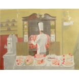 RICHARD PLATT The George and Vulture Chop House circa 1954 Three colour lithograph Signed and