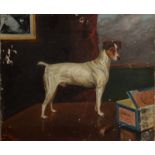 VAUGHAN DAVIS Portrait of the terrier Vigilant Oil on canvas Signed, inscribed and dated 1880 25.