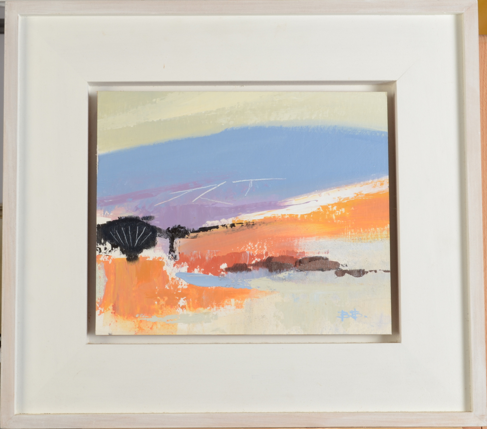 BARRIE BRAY Walking to Carn Galver Acrylic on board Monogrammed Inscribed to the back 24.5 x 29. - Image 2 of 2