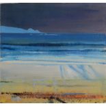 BARRIE BRAY Cudden Point from Marazion Acrylic Monogrammed Inscribed to the back 27 x 28.