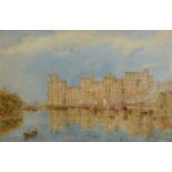 WILLIAM JULIUS CEASER BOND Caernarvon Castle Oil on board Signed and '99 31 x 46cm