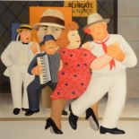 BERYL COOK Tango Busking Screenprint Signed and titled Numbered AP 63/70 With certificate of