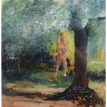 KURT JACKSON Shade of a French Olive Tree 5pm Acrylic Signed,