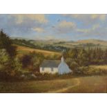 RICHARD BLOWEY Cottage In A Landscape Oil on canvas Signed 29 x 39 cm