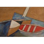 JACK PENDER Dinghy In Harbour Oil on board Signed 23 x 34 cm Condition report: No