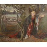 HENRY MEYNELL RHEAM The Fugitive Watercolour Signed with initials Dated 1902 Inscribed 'Study For