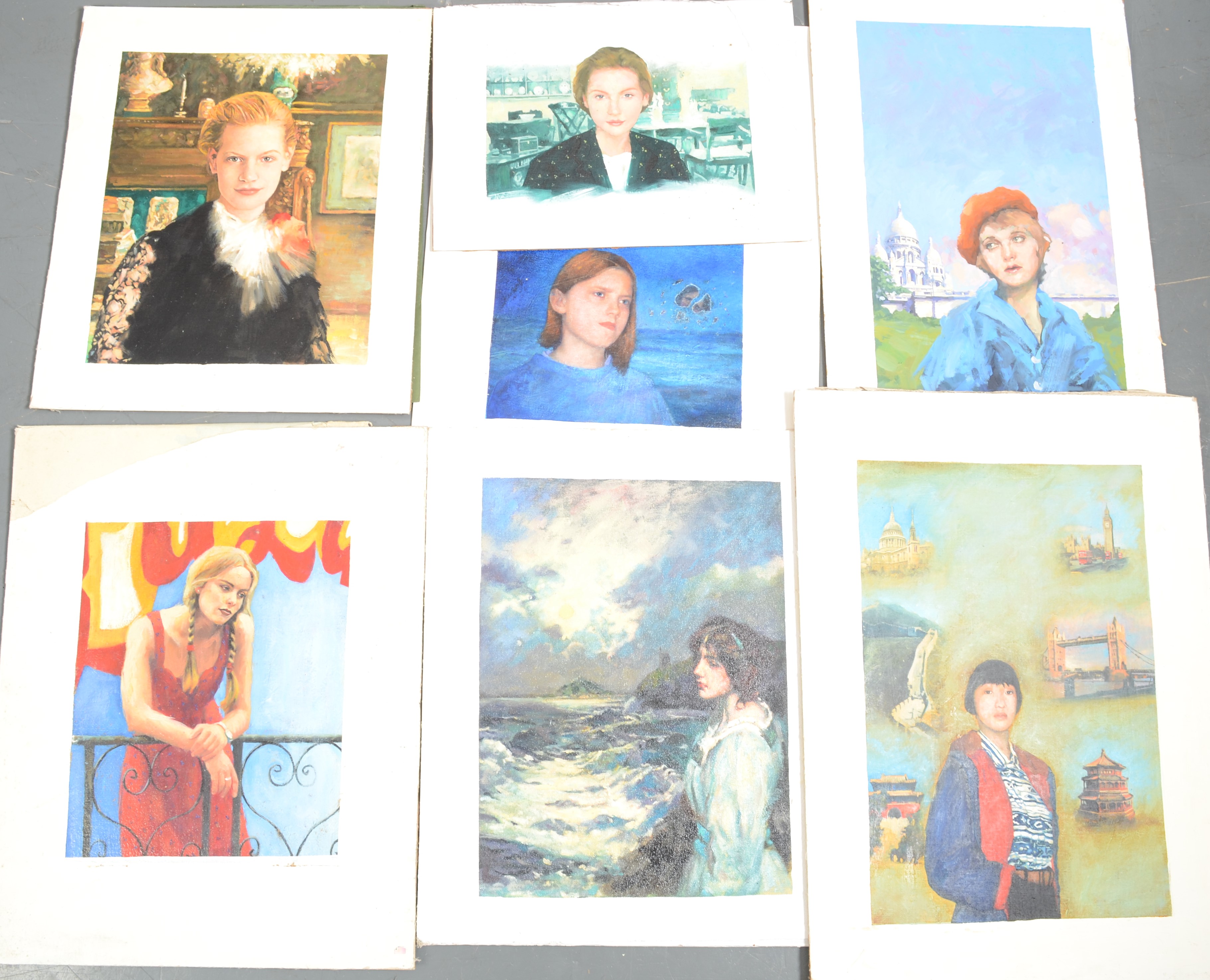 Magazine Artwork Various themes Condition report: Lot 20 - These are all oils or