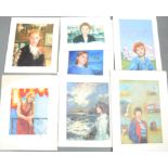 Magazine Artwork Various themes Condition report: Lot 20 - These are all oils or
