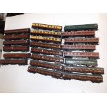 Twenty two carriages by mainline and others, lacquered.
