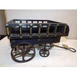 A Victorian model of a hand cart,