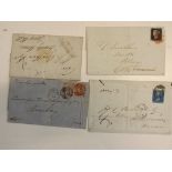 A collection of mainly British Postal History including Penny Black on entire other Q.V.