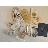 £5 coin, cigarette cards etc.