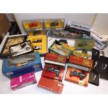 A Franklin mint Jaguar SS 100 and other Die-cast including Corgi and Matchbox most are boxed plus