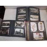 Three albums of mainly earlier postcards including a few M.L. Attwell mixed condition.