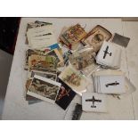 Early to modern postcards aviation identification cards etc damage.