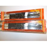 Two Hornby railways steam outline locomotives, both "King Henry VIII", boxes damaged, lacquered.