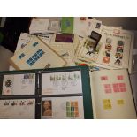 PHQ cards, first day covers, album of British stamps etc.