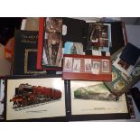 Miscellaneous railway postcards, prints, cigarette cards etc.