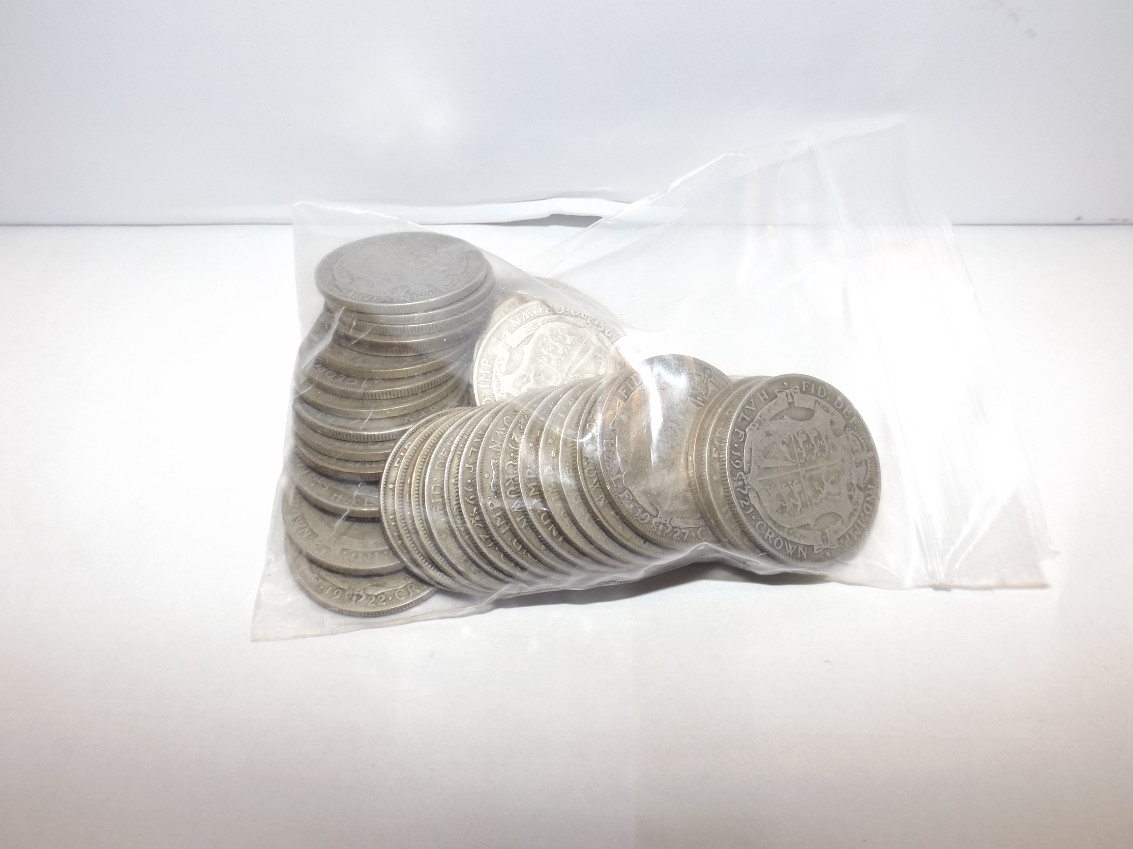 £5 face value British pre 1947 silver coins.