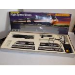 Hornby gift set:- Intercity high speed train. Box worn, lacquered.