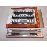 Hornby gift set:- B.R. three car diesel multiple, and Lima "Western Enterprise.", lacquered.