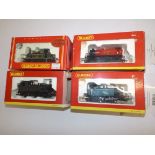 Four Hornby locomotives, Coras 10M pair 0-4-0R, 0-4-0 industrial, G.W.R.