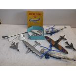 Dinky:- 706 Vickers Viscount, boxed, together with other Dinky aircraft.