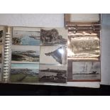 A collection of mostly Cornish postcards in two plastic albums mostly Perranporth,