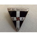 An enamel Nazi Women's League badge,