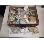 A suitcase of cigarette and trade cards, sets and odds.