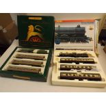 Hornby railways gift sets:- "Torbay Express" and "Manchester United" each incomplete, lacquered.