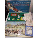 The London to Brighton veteran car game with two Matchbox Yesteryear vintage cars,